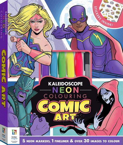 Kaleidoscope Neon Colouring Kit Comics Target Australia