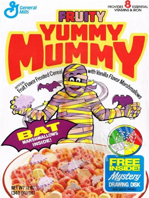 Fruity Yummy Mummy Cereal 1989 High Quality Metal Magnet 3 X 4 Inches