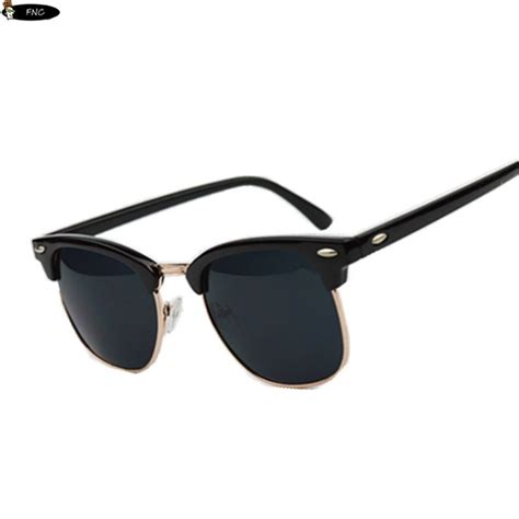 high quality half metal sunglasses ① men women brand ๏ designer glasses mirror sun glasses