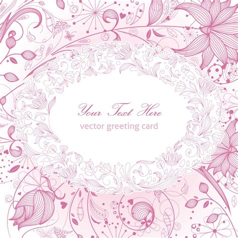 Floral Greeting Card Vector