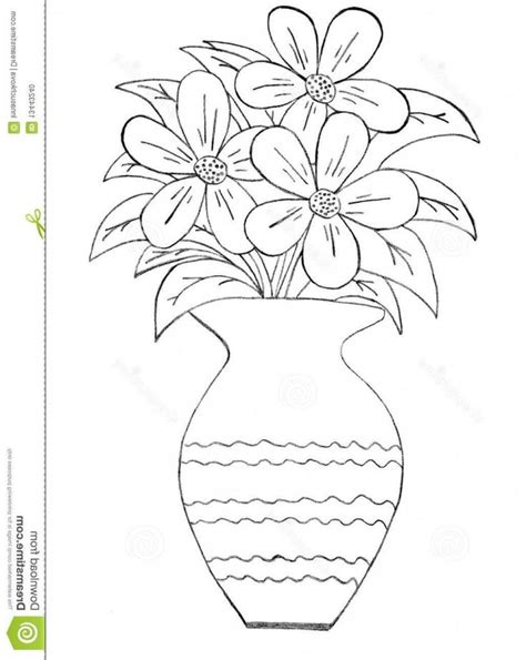 Flower vase drawing pencil drawings of flowers flower sketches pencil art drawings pencil sketching drawing drawing drawing poses drawing ideas gerbera flower. How To Draw A Beautiful Flower Vase Pictures For Kids To ...