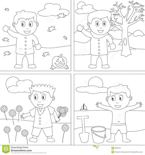 Four full sets including both color and black and white for the price of three! Coloring Book For Kids 27 Stock Vector - Illustration of ...