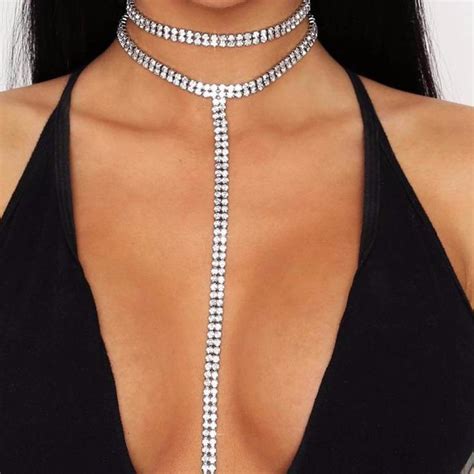 Hot Selling Rhinestone Choker Crystal Gem Luxury Chokers Collar Chocker