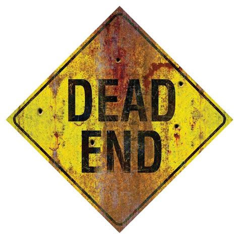 Halloween Metal Sign Dead End Dead End Sign Dead Ends Metal Signs