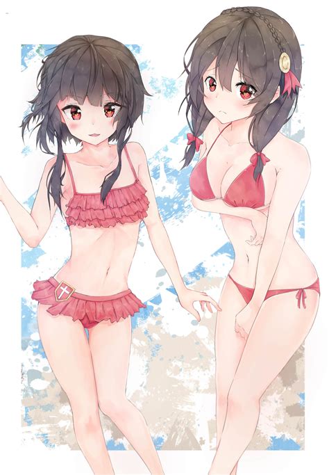 Wallpaper Anime Girls Swimwear Megumin Fan Art Yunyun Konosuba