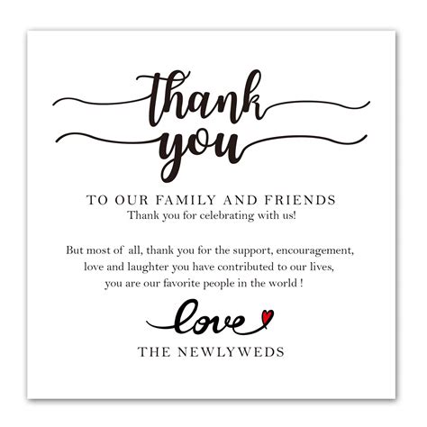 Buy Anttshop 50 Wedding Place Setting Thank You Card Wedding Thank