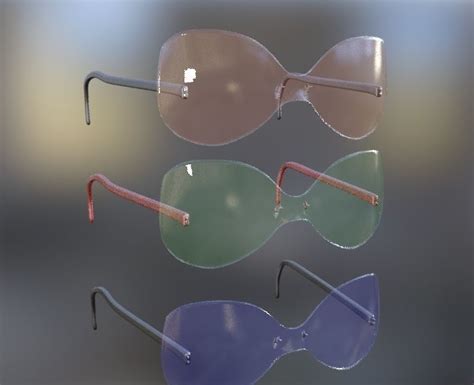 3d model fashion glasses vr ar low poly obj 3ds fbx stl dae