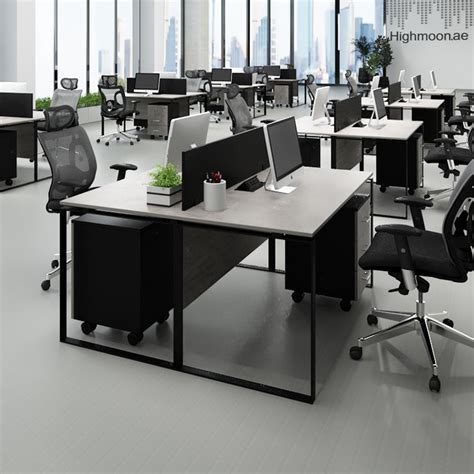 Office Furniture Dubai Apple 4 Person Workstation Highmoon Furnitu