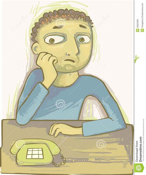 Waiting For Call Stock Vector Illustration Of Pursuing 29823280