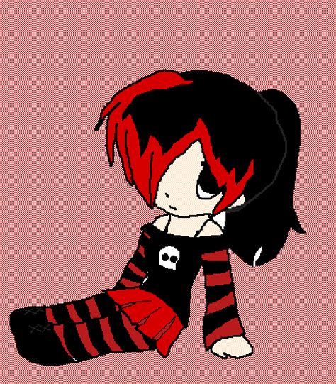 Editing Chibi Emo Girl Free Online Pixel Art Drawing Tool Pixilart