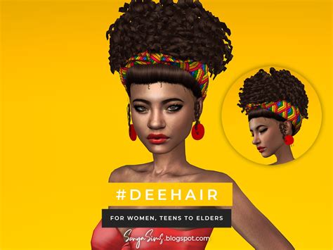 Mod The Sims Dee Hair By Sonyasimscc Sims 4 Hairs