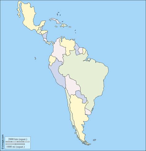 Latin America Free Map Free Blank Map Free Outline Map Free Base