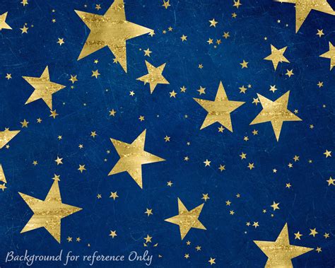Seamless Gold Star Overlays Starry Night Gold Star Patterns Etsy