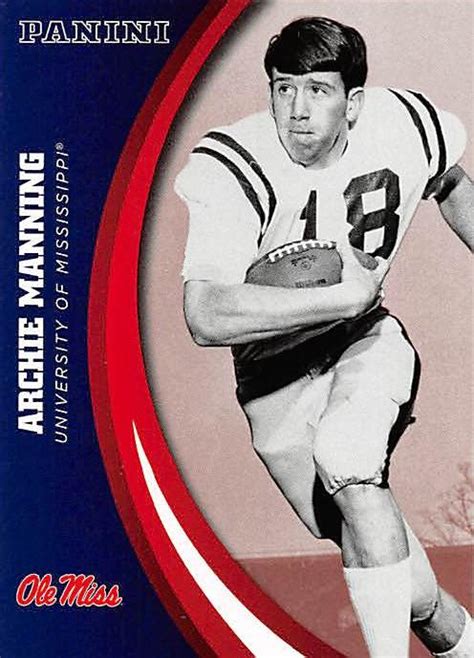Archie Manning Football Card Ole Miss Rebels 2016 Panini Team
