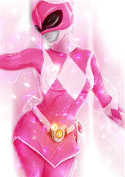 pink power rangers fan art