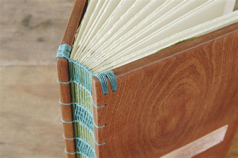 Hand Crafted Wedding Guest Book Mahogany Wood Book Journal By Three Trees Bindery