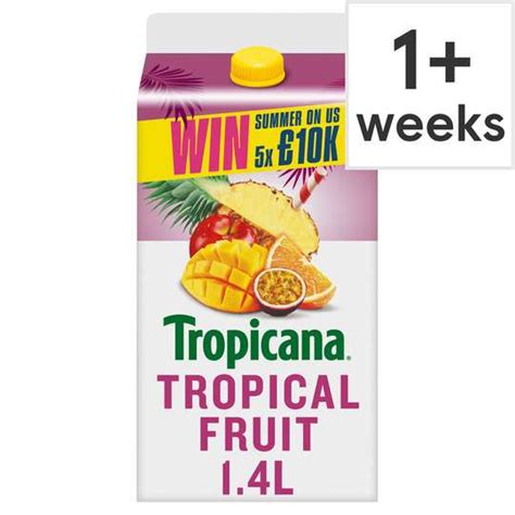 Tropicana Tropical Fruit Juice 14 Litre Clubcard Price 2 For £400
