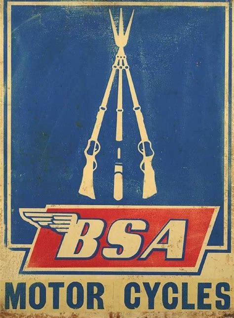 Bsa Vintage Motorcycle Poster Digital Download Printable Etsy