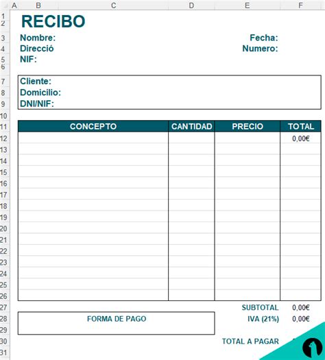 Modelo De Recibo Plantilla Recibos En Excel Form Vrogue Co