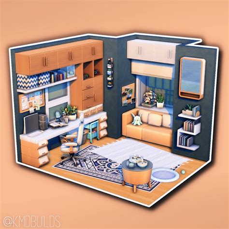 Study Nook In 2021 Sims House Sims 4 House Design Sims House Design