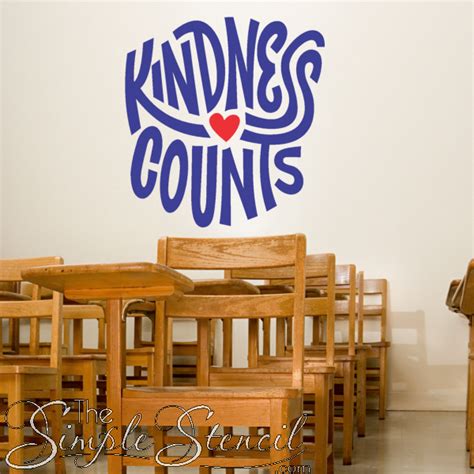 Kindness Counts Wall Decal Sticker Kindness Wall Decor Wall Decal