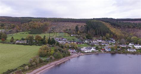 Village Of Dores Loch 1669 In Highland Council