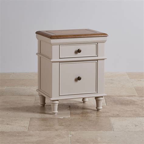 The Country Cottage Natural Oak And Painted Bedside Table Painted