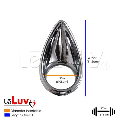 Leluv Teardrop Cock Ring Chrome Metal Penis Rings Ebay