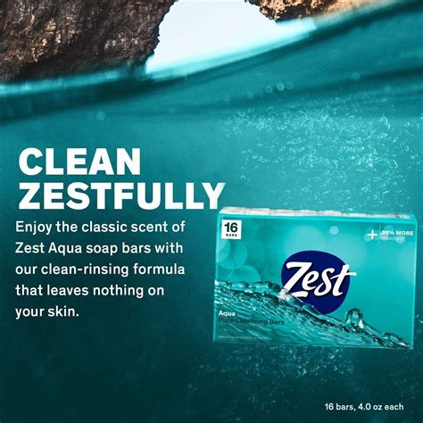 Zest Invigorating Aqua Bar Soap 24 Bars Refreshing Your Body With