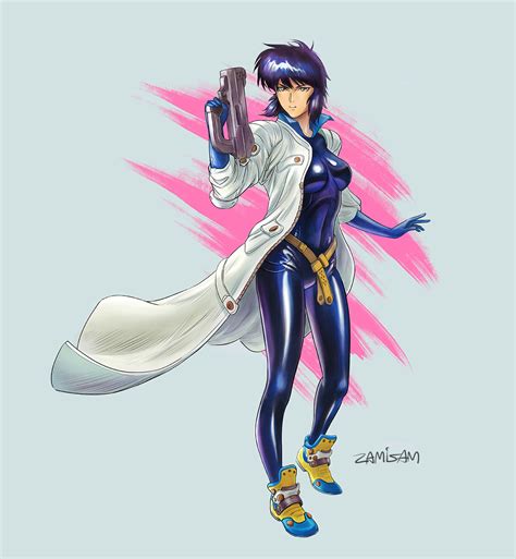 Kusanagi Motoko Ghost In The Shell Drawn By Zamisam Danbooru