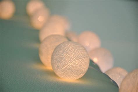 Cotton Ball String Lights For Patioweddingparty And Etsy
