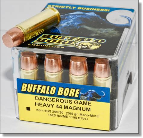 Dangerous Game Heavy 44 Magnum Mono Metal Pistol And Handgun Ammunition