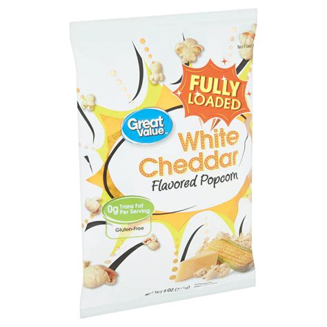 Great Value White Cheddar Flavored Popcorn 9 Oz