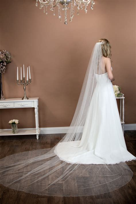 Soft Italian Tulle Cathedral Wedding Veil Single 1 Tier Wedding Veil