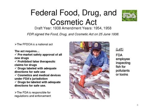 The federal food, drug, and cosmetic act of 1938 (apa) is a federal law passed in 1938. PPT - Primary Elements & History of Pharmacovigilance ...