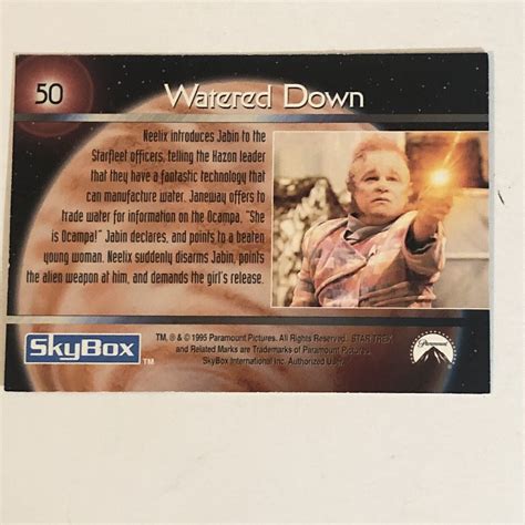 Star Trek Voyager Season 1 Trading Card 50 Watered Down Ebay