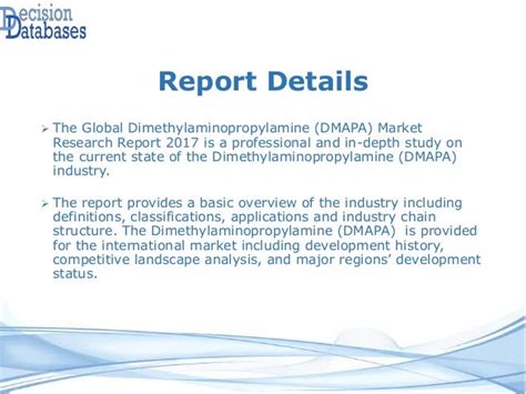 Dimethylaminopropylamine Dmapa Market Research Report Worldwide Analysis 2017