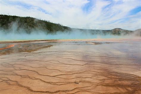 Steam Geyser Thermal Spring Hot Waters Yellowstone Scenics