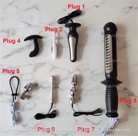 Hand Assembled Anal Plug Electro Shock Stimulator Electric Penis