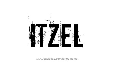Itzel Name Tattoo Designs
