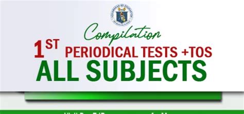 GRADE 4 1st Periodical Tests All Subjects With TOS