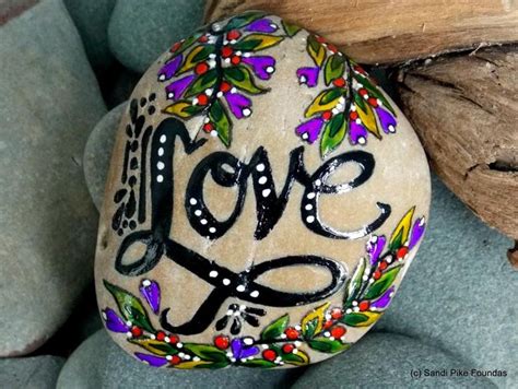 Love Painted Rocks Painted Stones Love Is The Answer Etsy