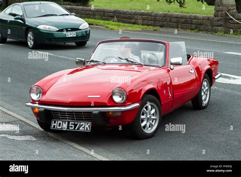 Red Triumph Spitfire At Hoghton Towers Annual Classic Vintage Car Rally