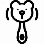 Rattle Outline Bear Icon Vector Icons Edit