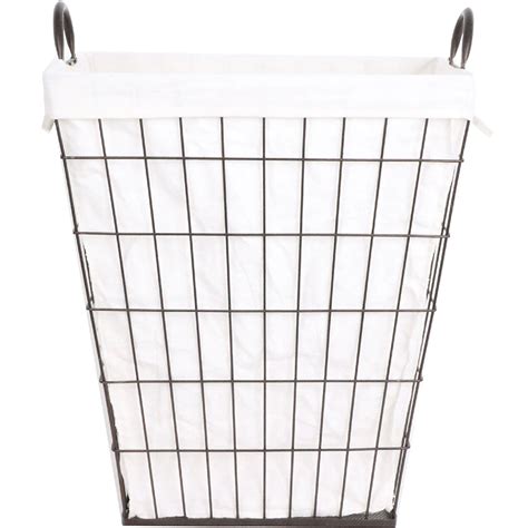 Rectangle Wire Hamper | At Home Acquire a laundry basket made of senegalese ndlorokh grass.