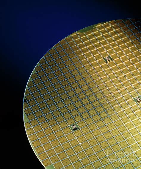 Silicon Wafers With Its Chips Photograph By Colin Cuthbertscience