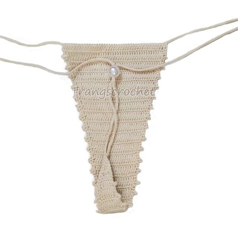 Crochet Micro Thong Extreme Micro Bikini Bottom Bikini For Etsy My Xxx Hot Girl