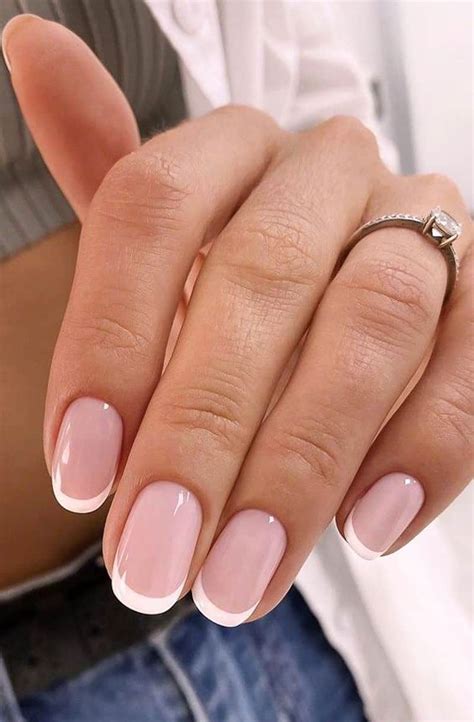 Classic Pink And White Nails Nail Designs