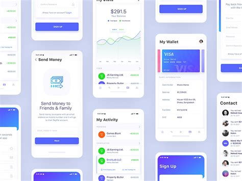 This app can help reshape your body and strengthen it. Financial Mobile App Design iOS UI Kit - WIP by Md ...