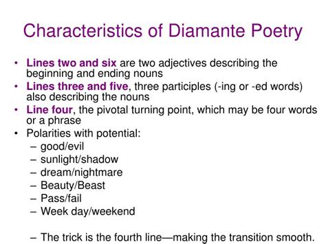 Ppt Diamante Poetry Powerpoint Presentation Id6799332